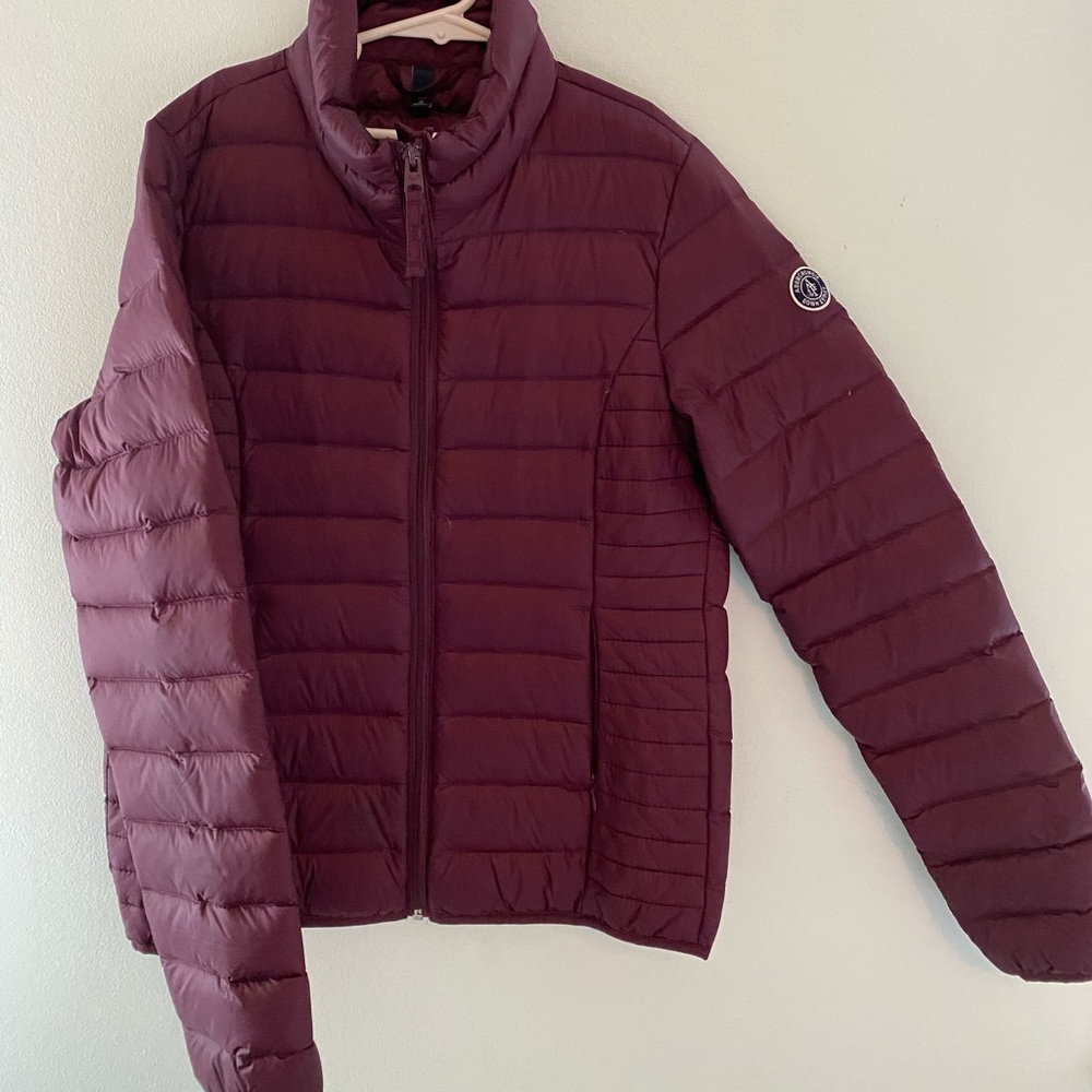 Abercrombie and Fitch Maroon Puffer